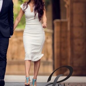 Ivory body fitting Ted Baker dress